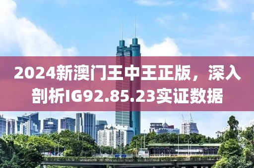 2024新澳门王中王正版，深入剖析IG92.85.23实证数据