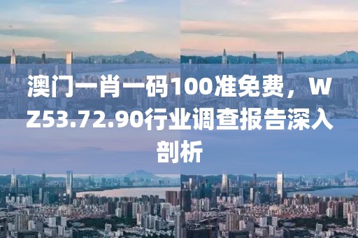 澳门一肖一码100准免费，WZ53.72.90行业调查报告深入剖析