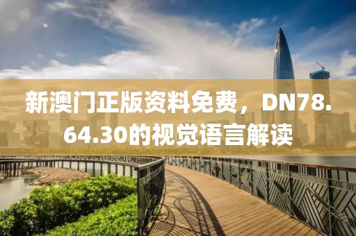 新澳门正版资料免费，DN78.64.30的视觉语言解读