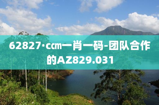62827·c㎝一肖一码-团队合作的AZ829.031