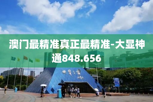 澳门最精准真正最精准-大显神通848.656