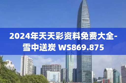2024年天天彩资料免费大全-雪中送炭 WS869.875