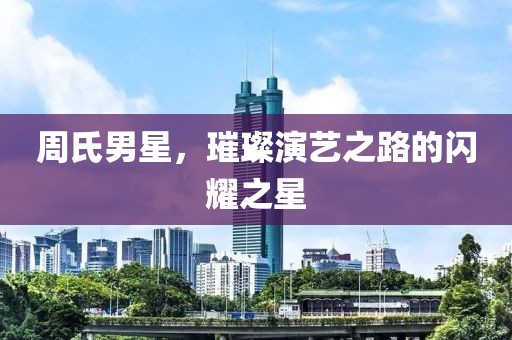 周氏男星，璀璨演艺之路的闪耀之星