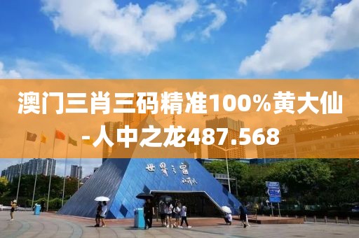 澳门三肖三码精准100%黄大仙-人中之龙487.568