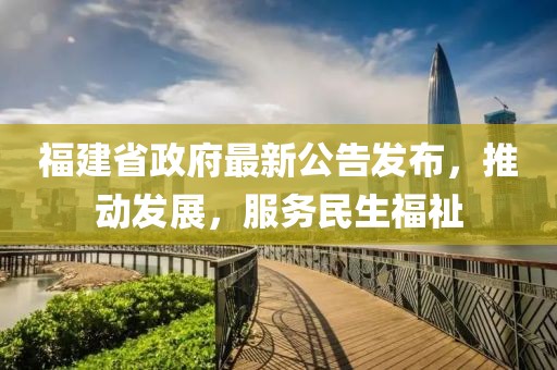 福建省政府最新公告发布，推动发展，服务民生福祉
