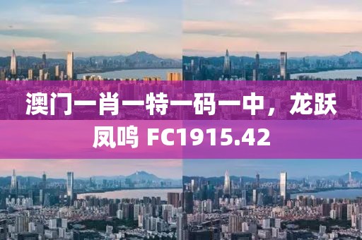 澳门一肖一特一码一中，龙跃凤鸣 FC1915.42