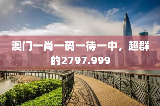 澳门一肖一码一待一中，超群的2797.999