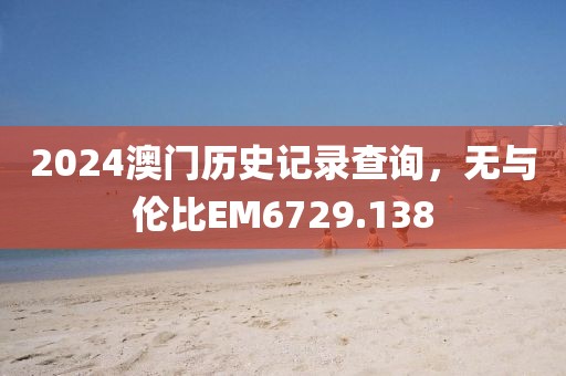 2024澳门历史记录查询，无与伦比EM6729.138