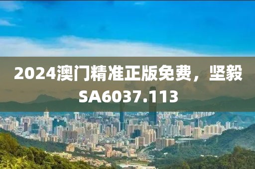 2024澳门精准正版免费，坚毅SA6037.113