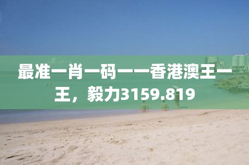 最准一肖一码一一香港澳王一王，毅力3159.819