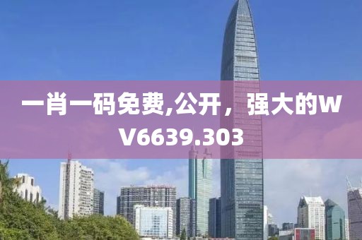 一肖一码免费,公开，强大的WV6639.303