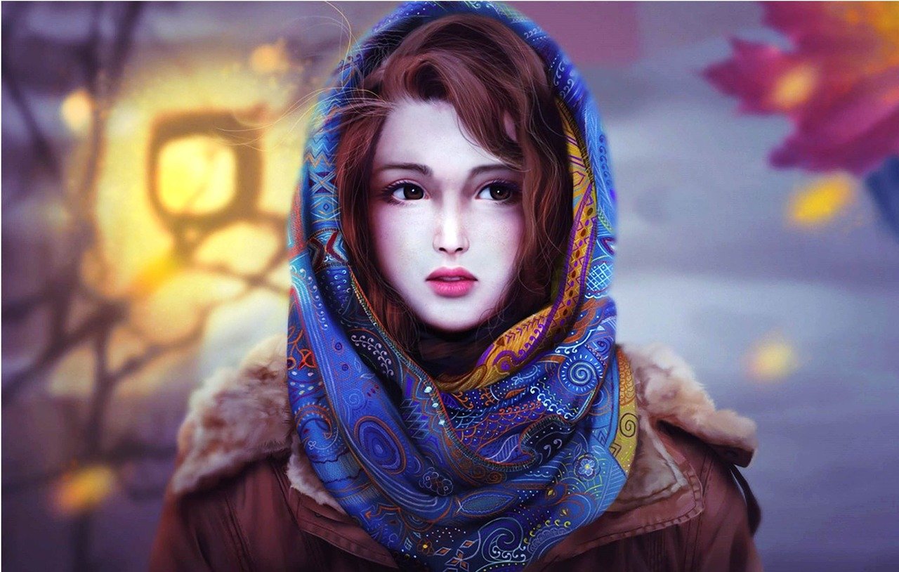 女生动漫图片，可爱的艺术风采